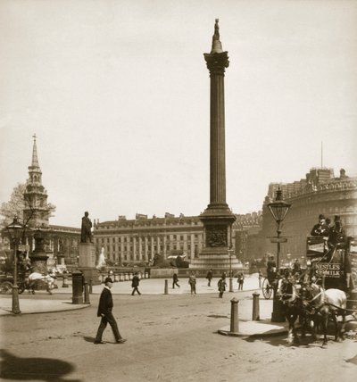 Trafalgar Square, London, 11th May 1893 by Portuguese Photographer